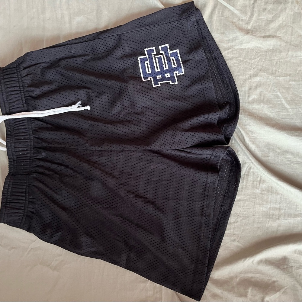 Eric Emanuel Black and Navy Mesh shorts
